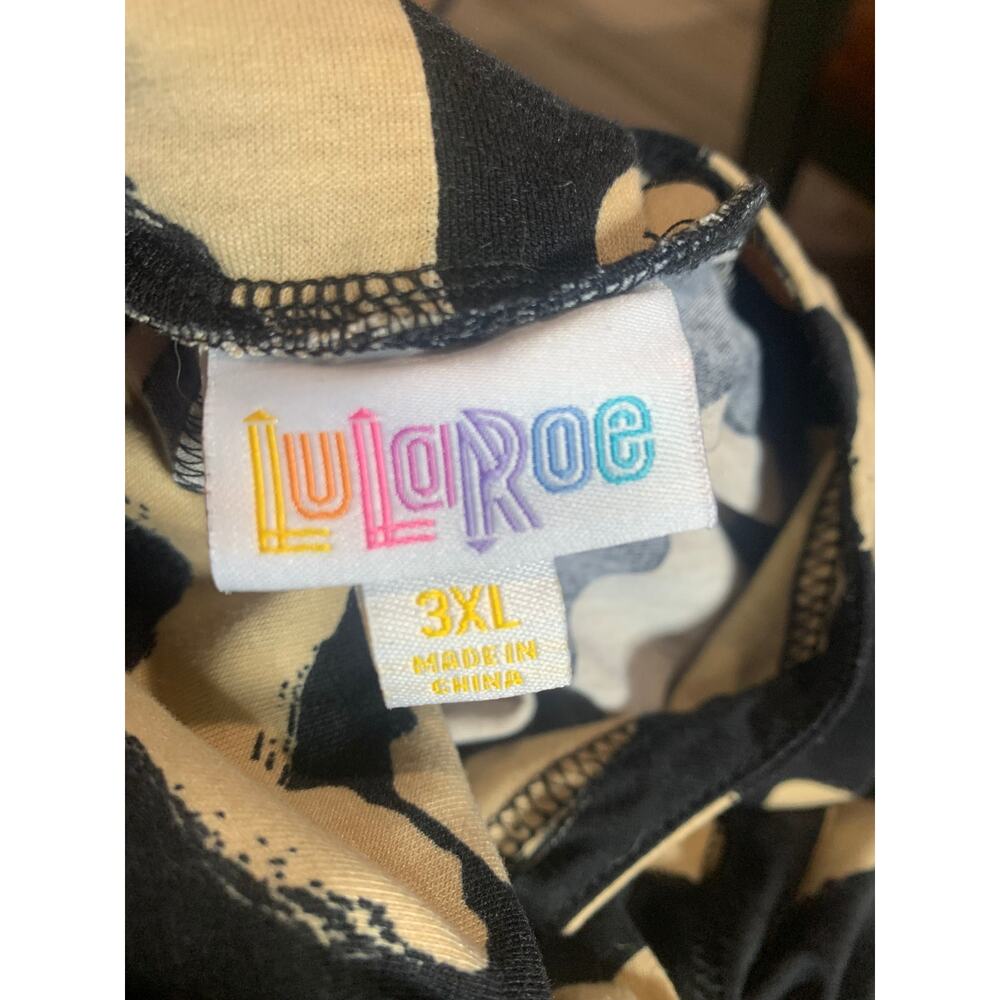 LuLaRoe Hooded Pullover Women's 3XL Black & Tan - Picture 4 of 4